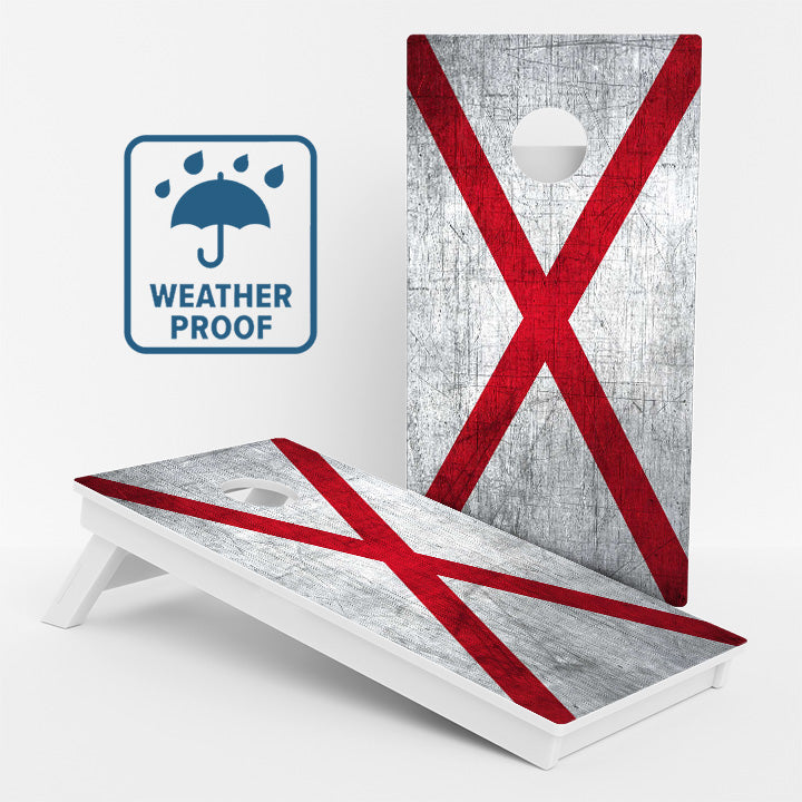 Alabama Flag Weather Proof Cornhole Boards