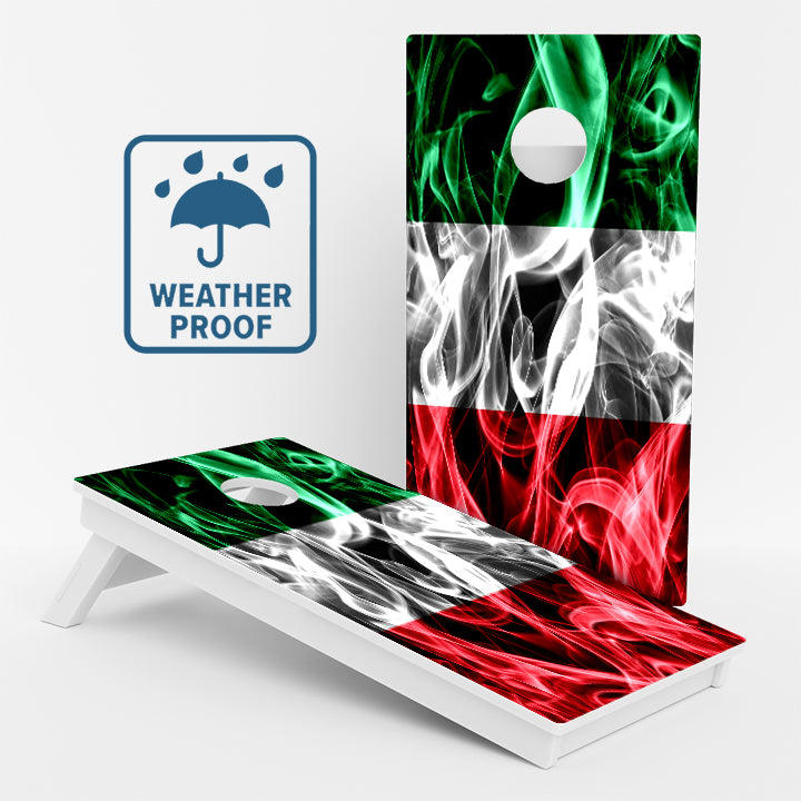 Italy Flag Weather Proof Cornhole Boards
