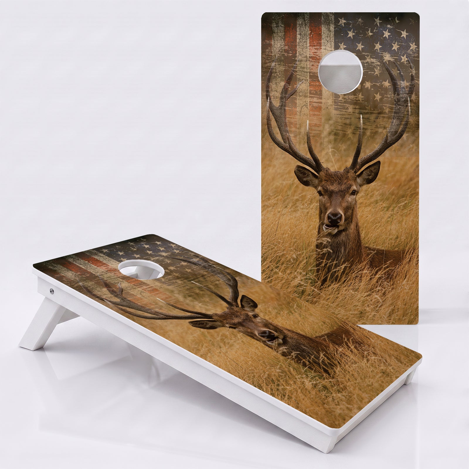 Deer Flag Weather Proof Cornhole Boards