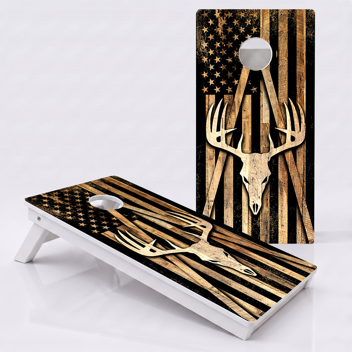 Deer Skull Weather Proof Cornhole Boards