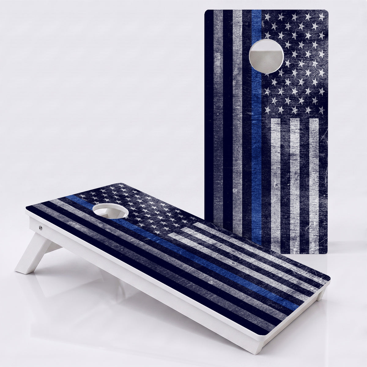 Thin Blue Line Flag Weather Proof Cornhole Boards