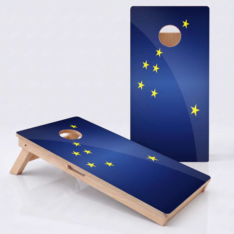 Alaska Flag Professional Cornhole Boards