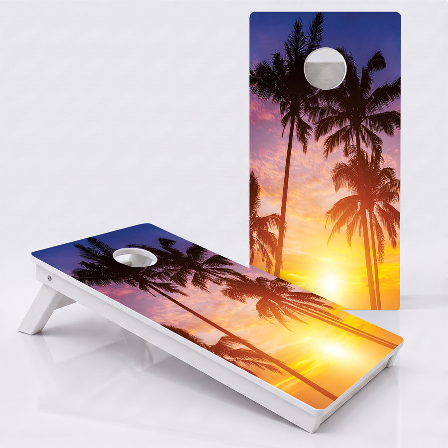 Beach Paradise Weather Proof Cornhole Boards