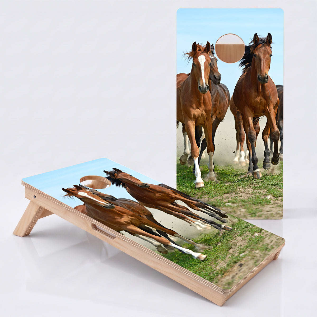 Horses Professional Cornhole Board.