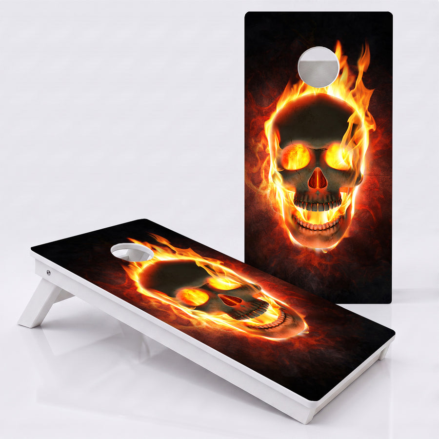 Fire Skull Weather Proof Cornhole Boards
