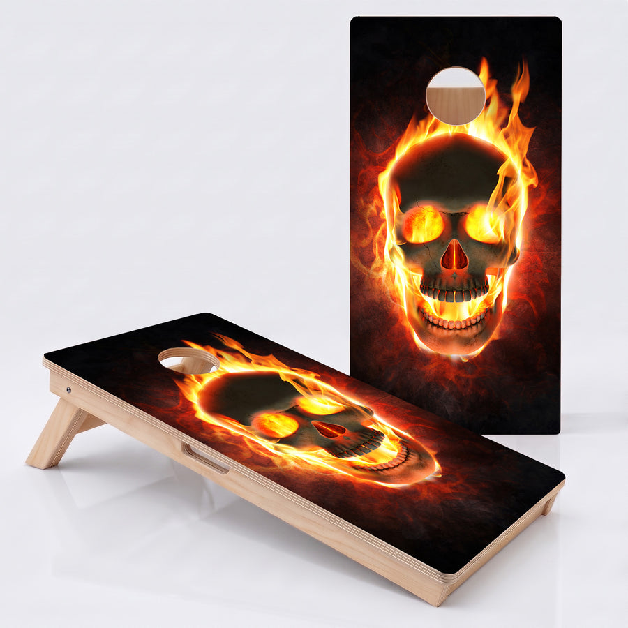 Fire Skull Professional Cornhole Boards
