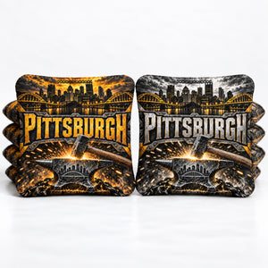 Pittsburgh Football 8 Pro Cornhole Bags