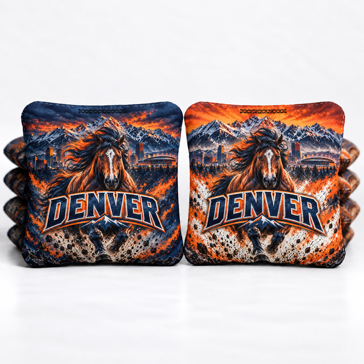 Denver Football 8 Pro Cornhole Bags