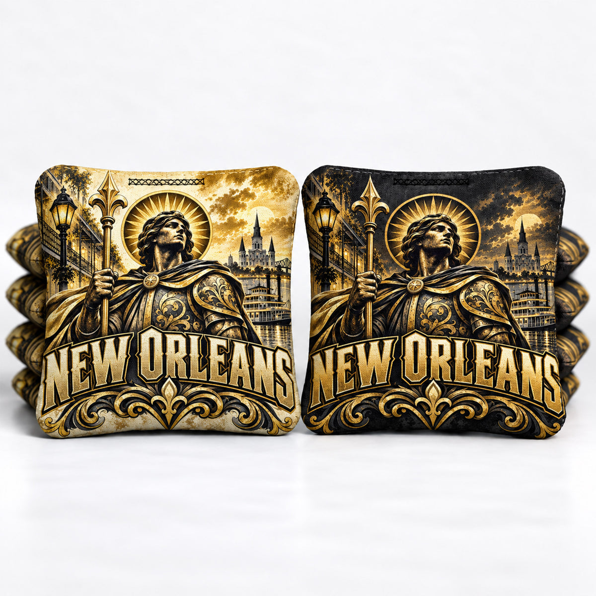 New Orleans Football 8 Pro Cornhole Bags