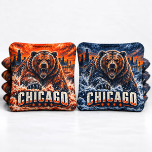 Chicago Football 8 Pro Cornhole Bags