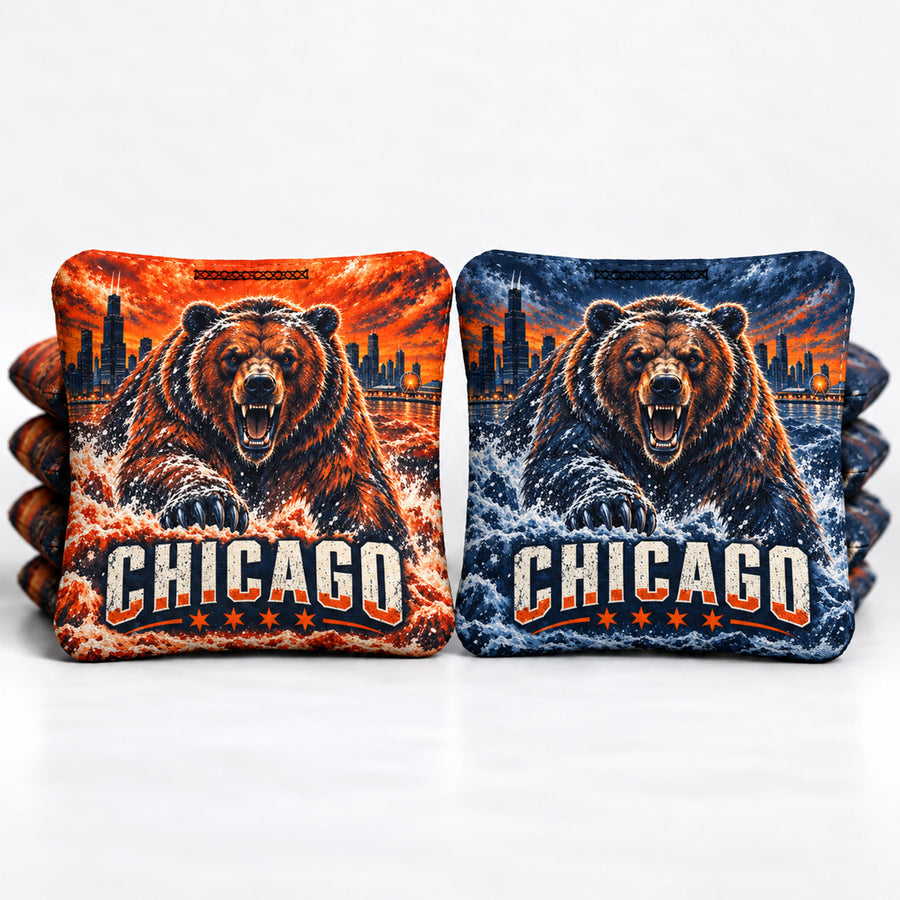 Chicago Football 8 Pro Cornhole Bags