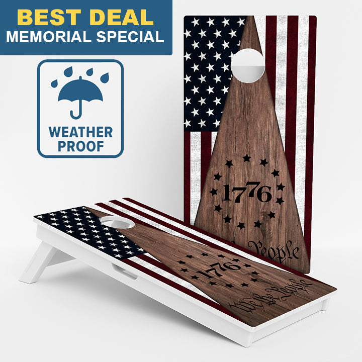 Weather Proof Patriotic 1776 Cornhole Boards