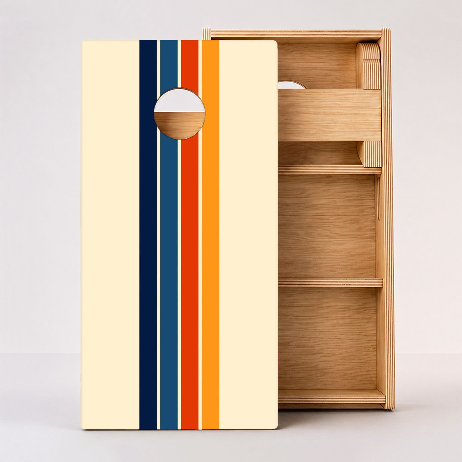 Antique Retro Colored Lines Professional Cornhole Boards