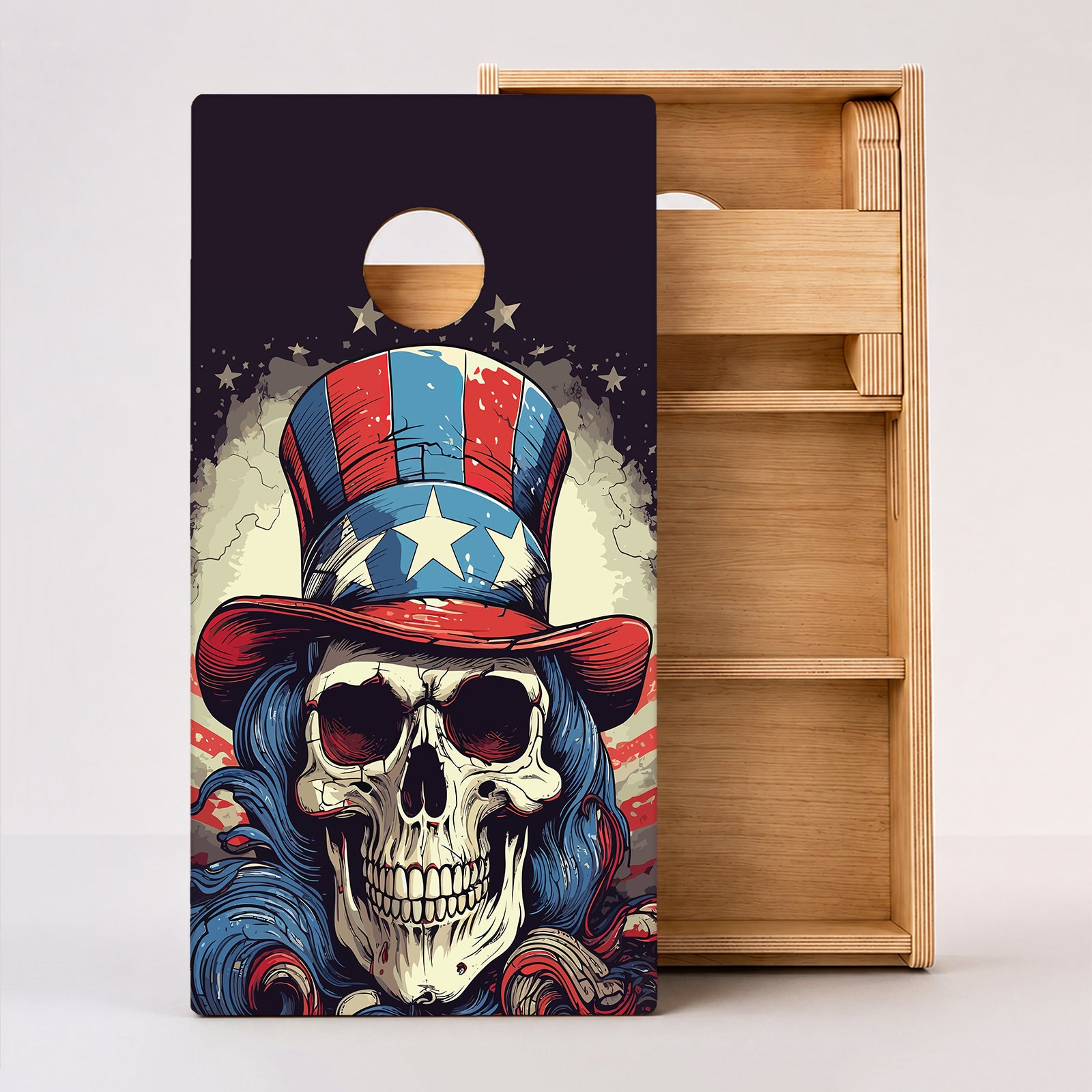 Uncle Sam Skull Professional Cornhole Boards