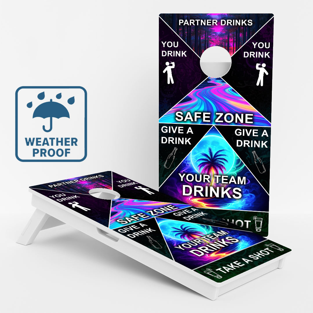 Weather Proof Drinking Game Cornhole Boards