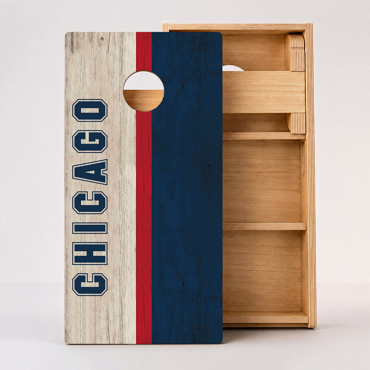 Chicago Baseball Red White & Blue Professional Cornhole Boards