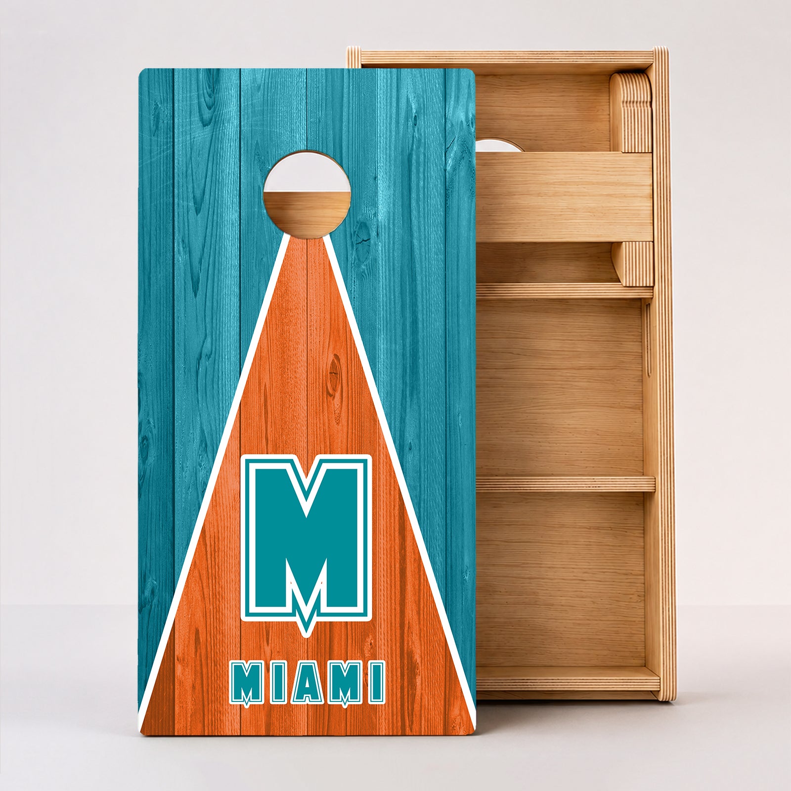 Miami Football Professional Cornhole Boards
