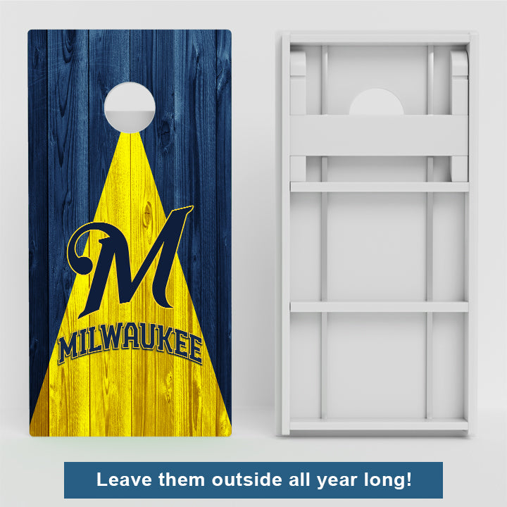 Milwaukee Baseball Weather Proof Cornhole Boards