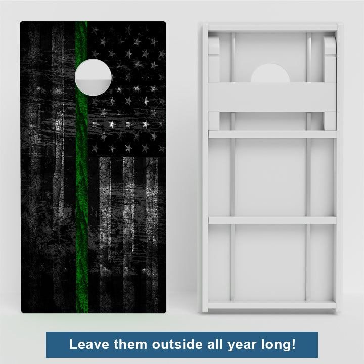 Thin Green Line Flag Weather Proof Cornhole Boards