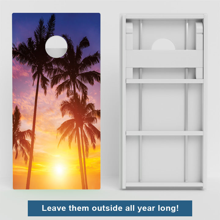 Beach Paradise Weather Proof Cornhole Boards