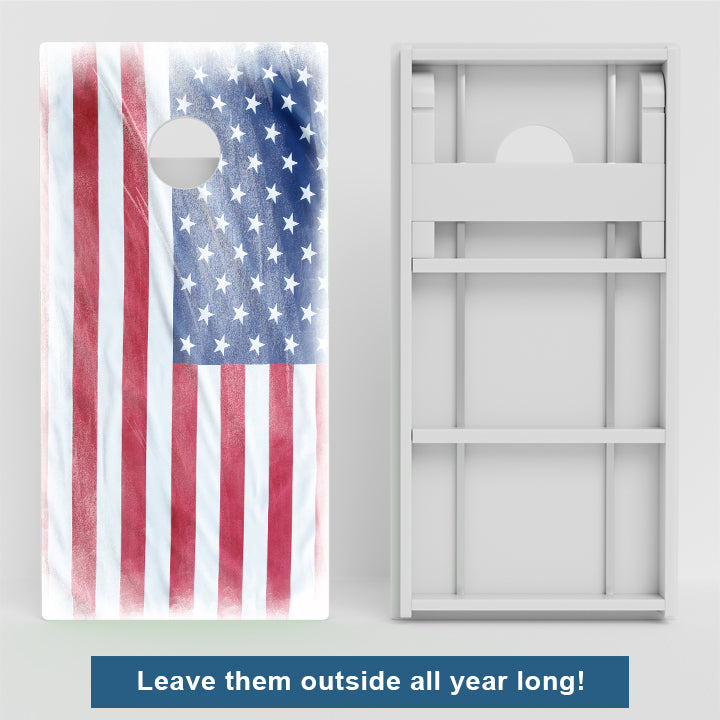 Murky American Flag Weather Proof Cornhole Boards