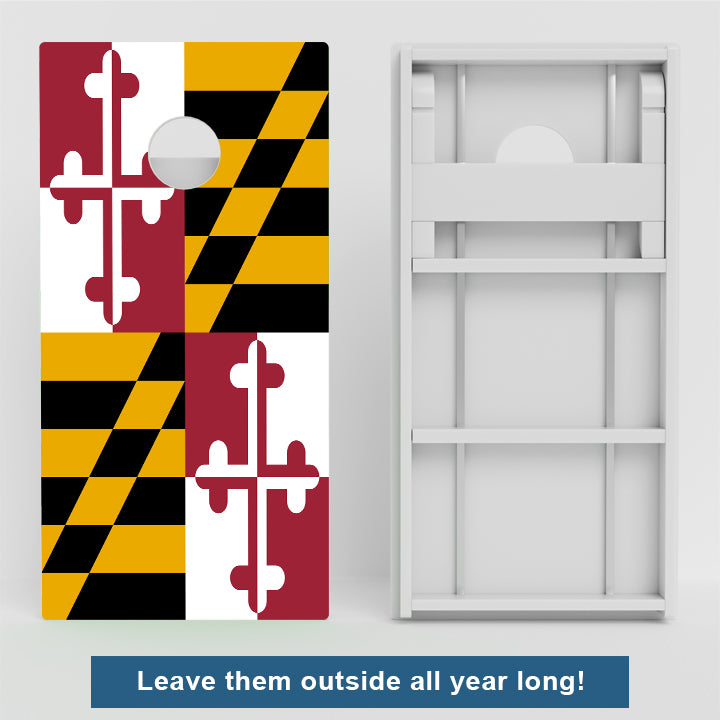 Maryland Flag Weather Proof Cornhole Boards