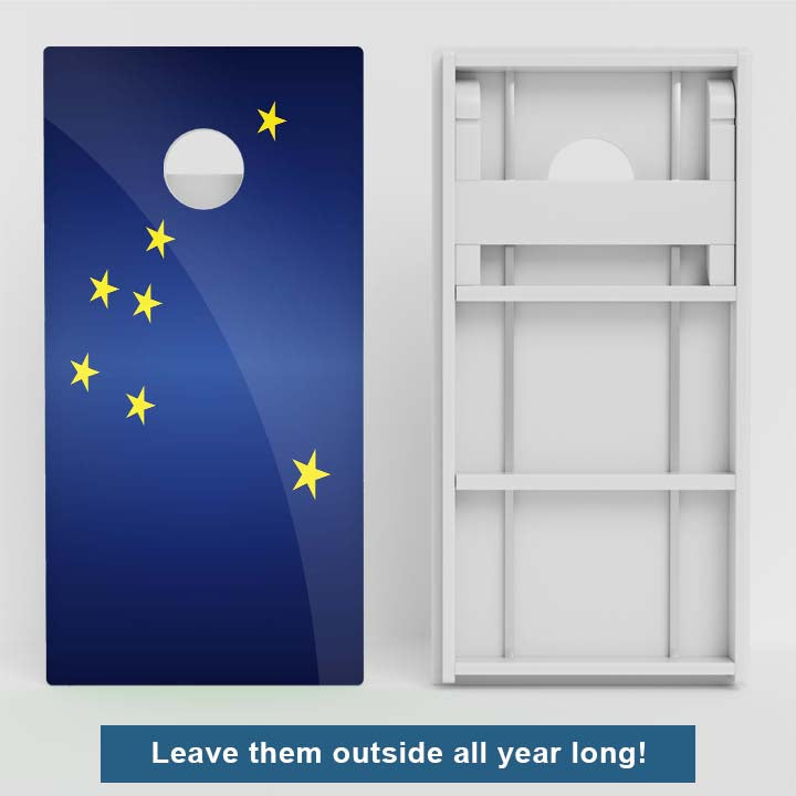 Alaska Flag Weather Proof Cornhole Boards