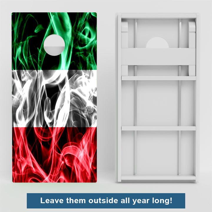 Italy Flag Weather Proof Cornhole Boards