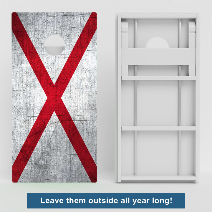 Alabama Flag Weather Proof Cornhole Boards