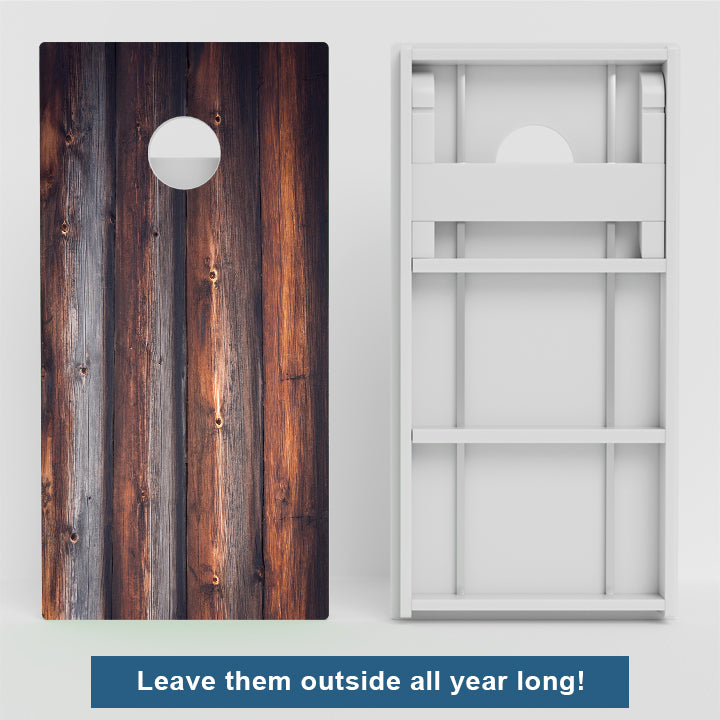 Wood Grain Weather Proof Cornhole Boards