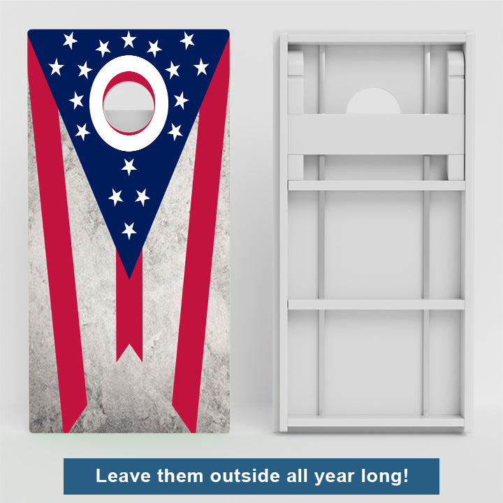 Ohio Flag Weather Proof Cornhole Boards