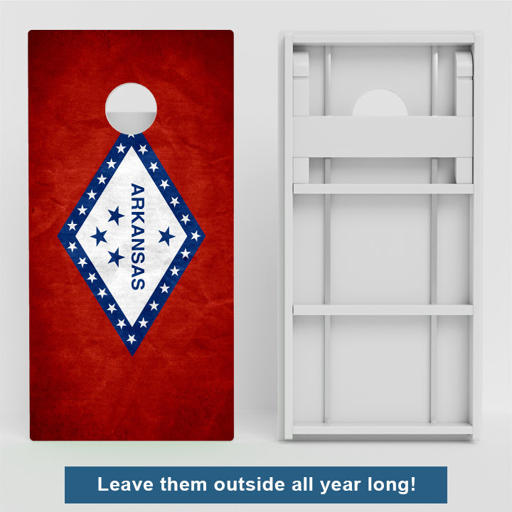 Arkansas Flag Weather Proof Cornhole Boards
