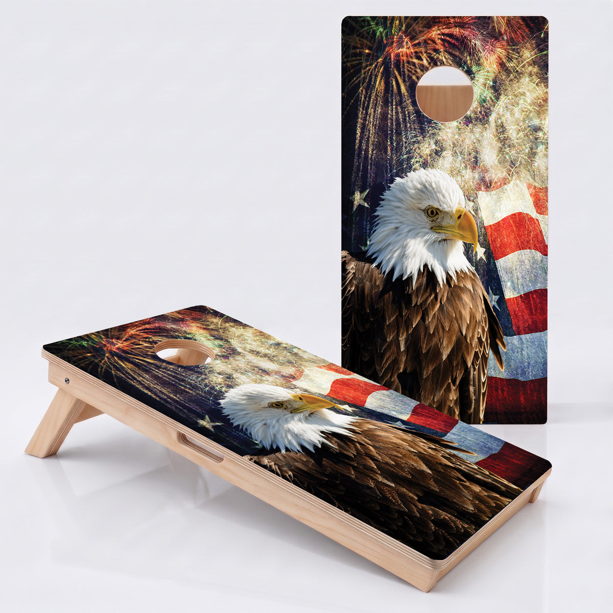 American Flag/Eagle Professional Cornhole Board.