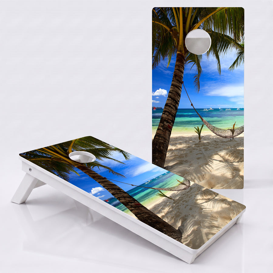 Beach Paradise Weather Proof Cornhole Boards