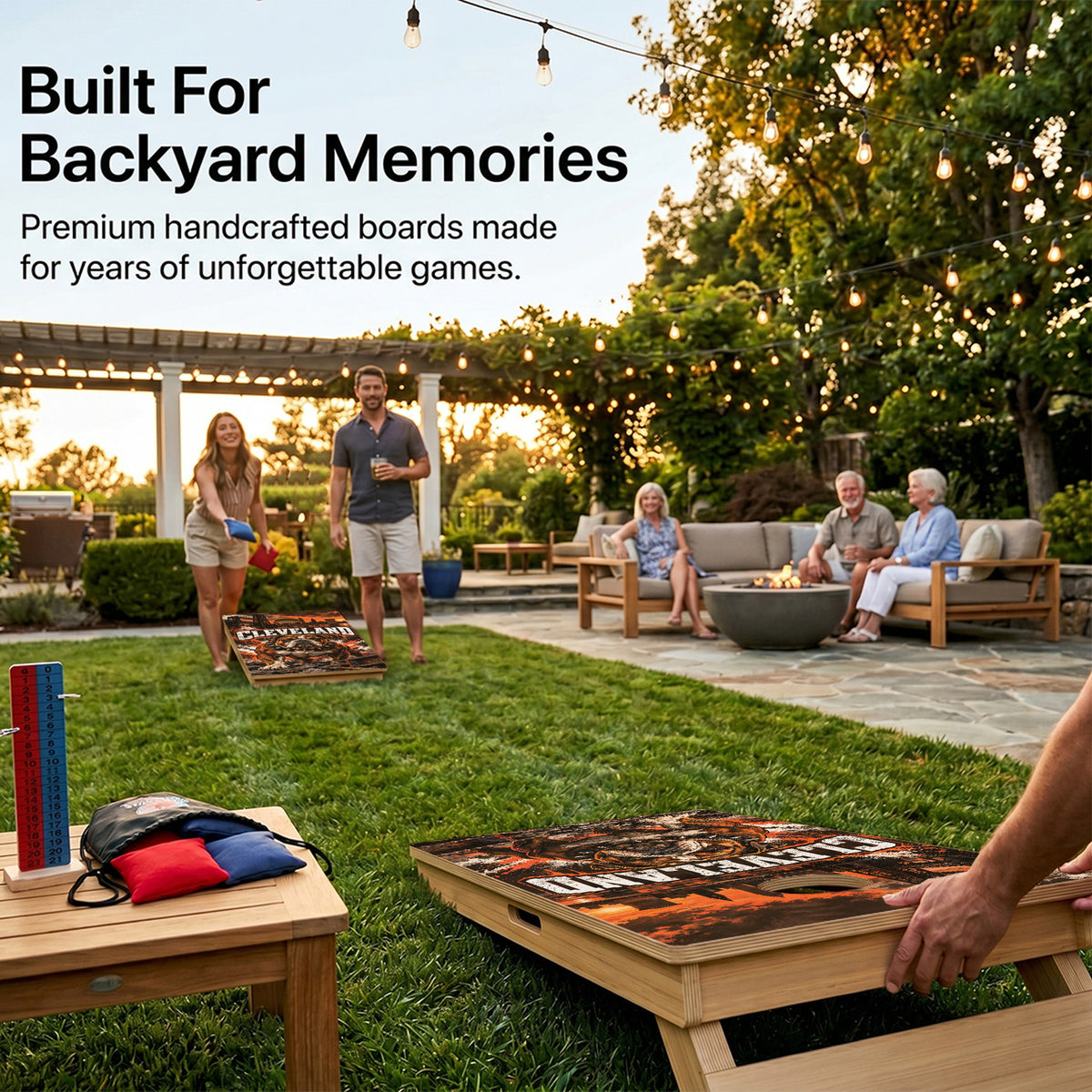 Cleveland Football Professional Cornhole Boards