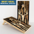 Deer Skull American Flag Professional Cornhole Boards