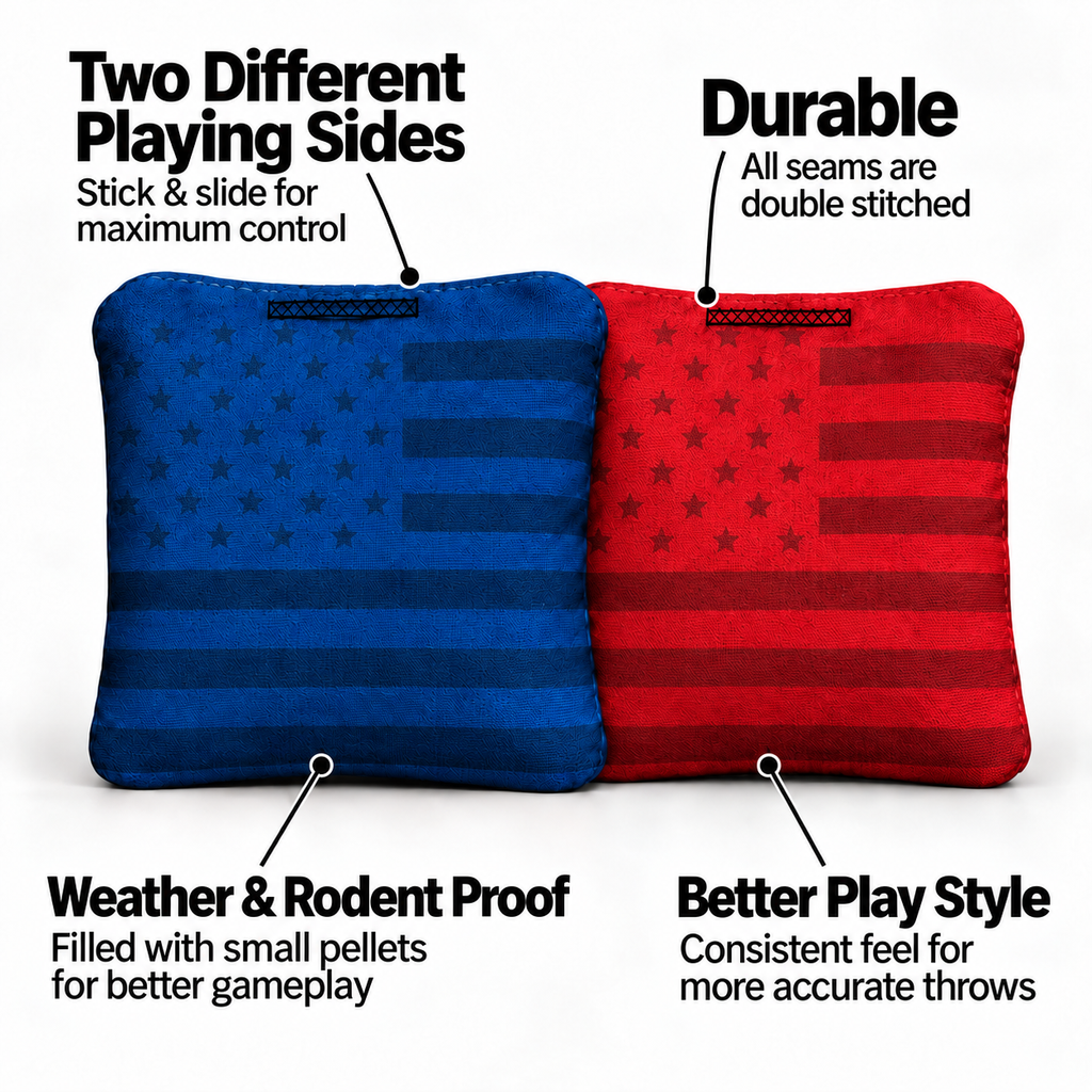 8 American Flag Pro Cornhole Bags