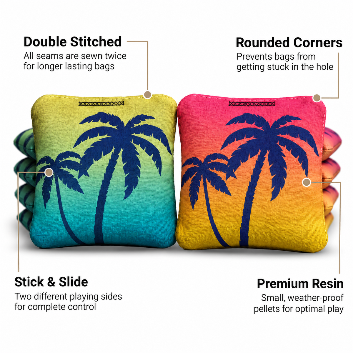 8 Paradise Pro Cornhole Bags
