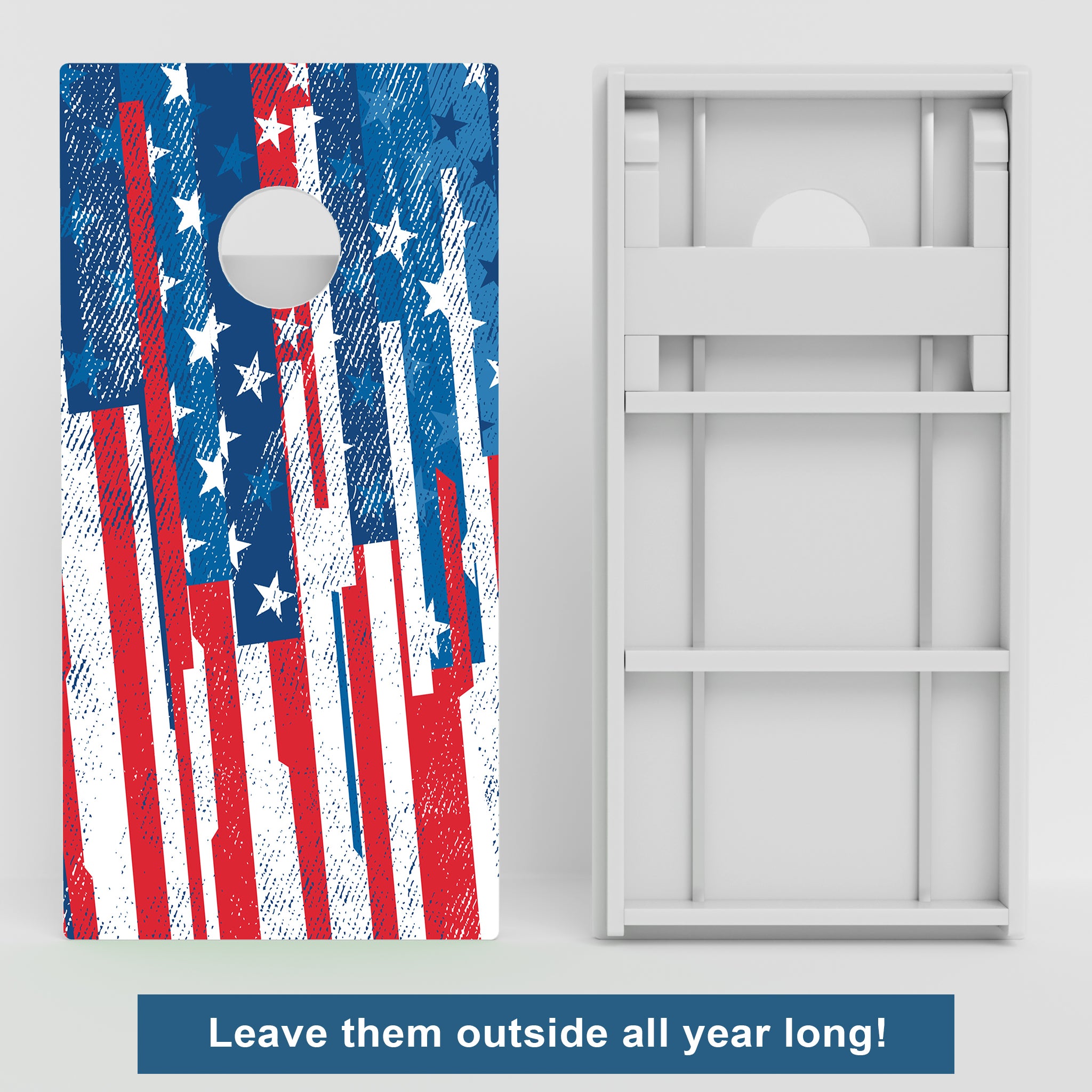 Weather Proof American Flag Cornhole Boards