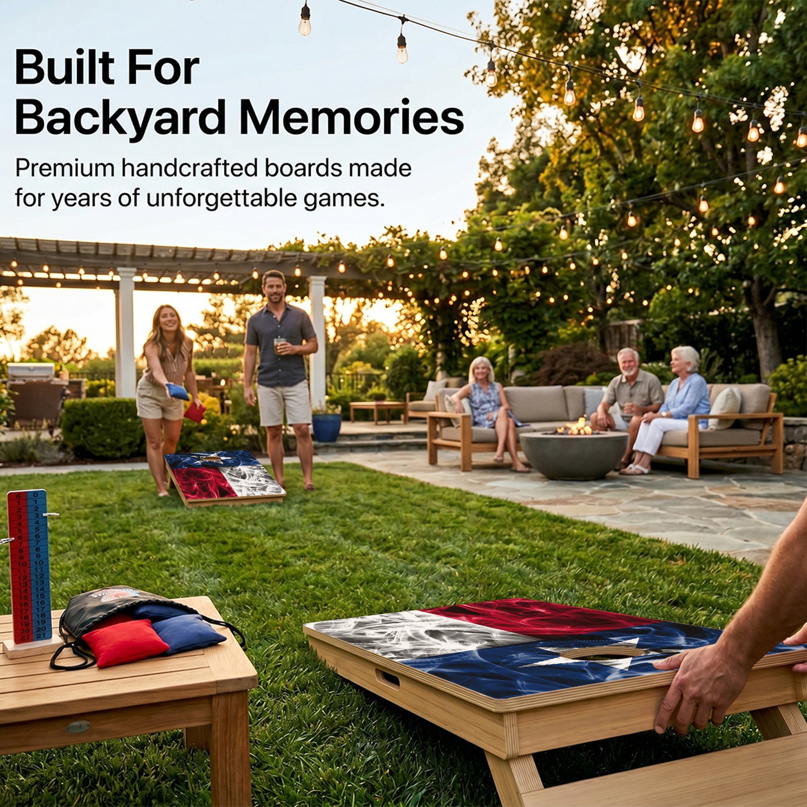 Texas Flag Professional Cornhole Boards