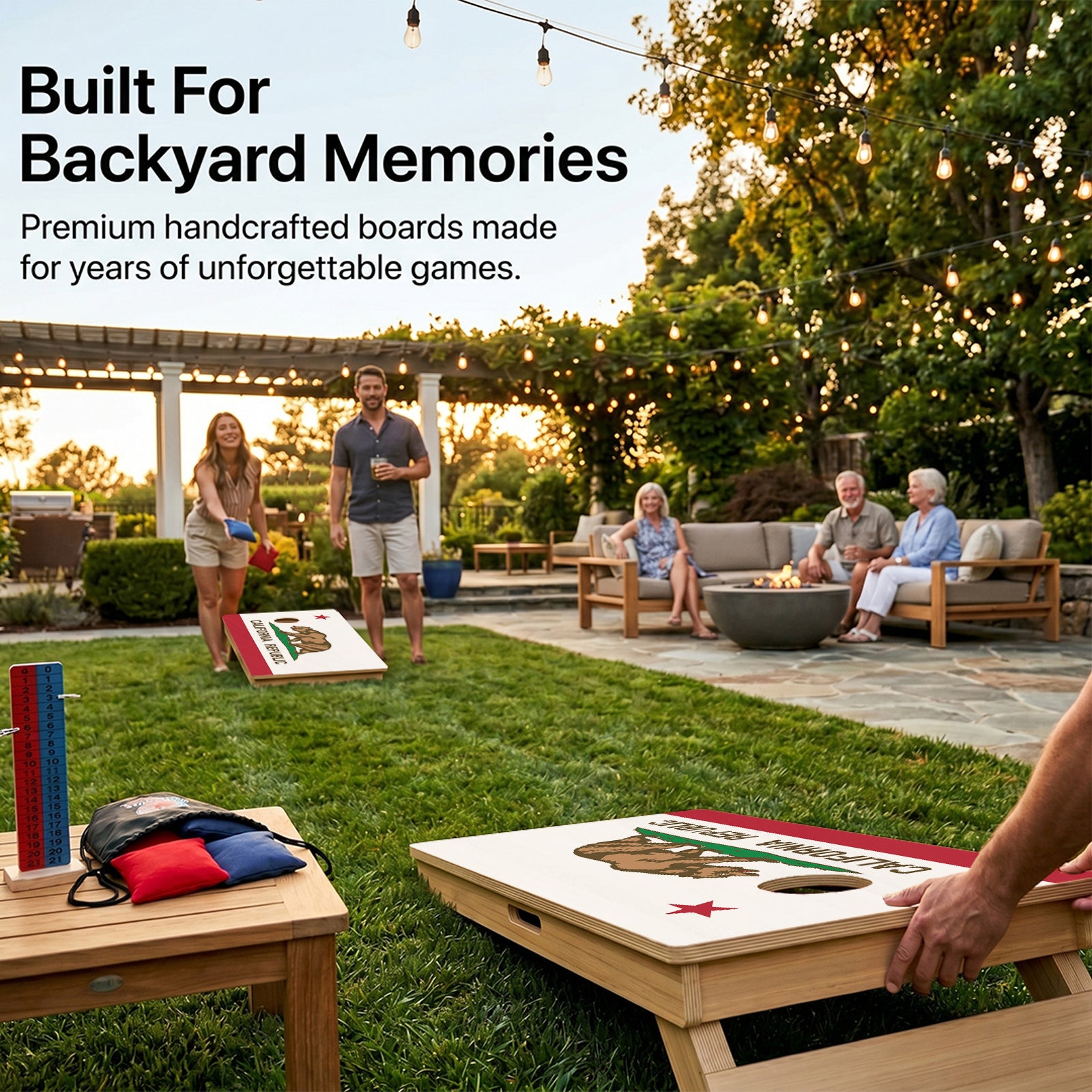 California Flag Professional Cornhole Boards