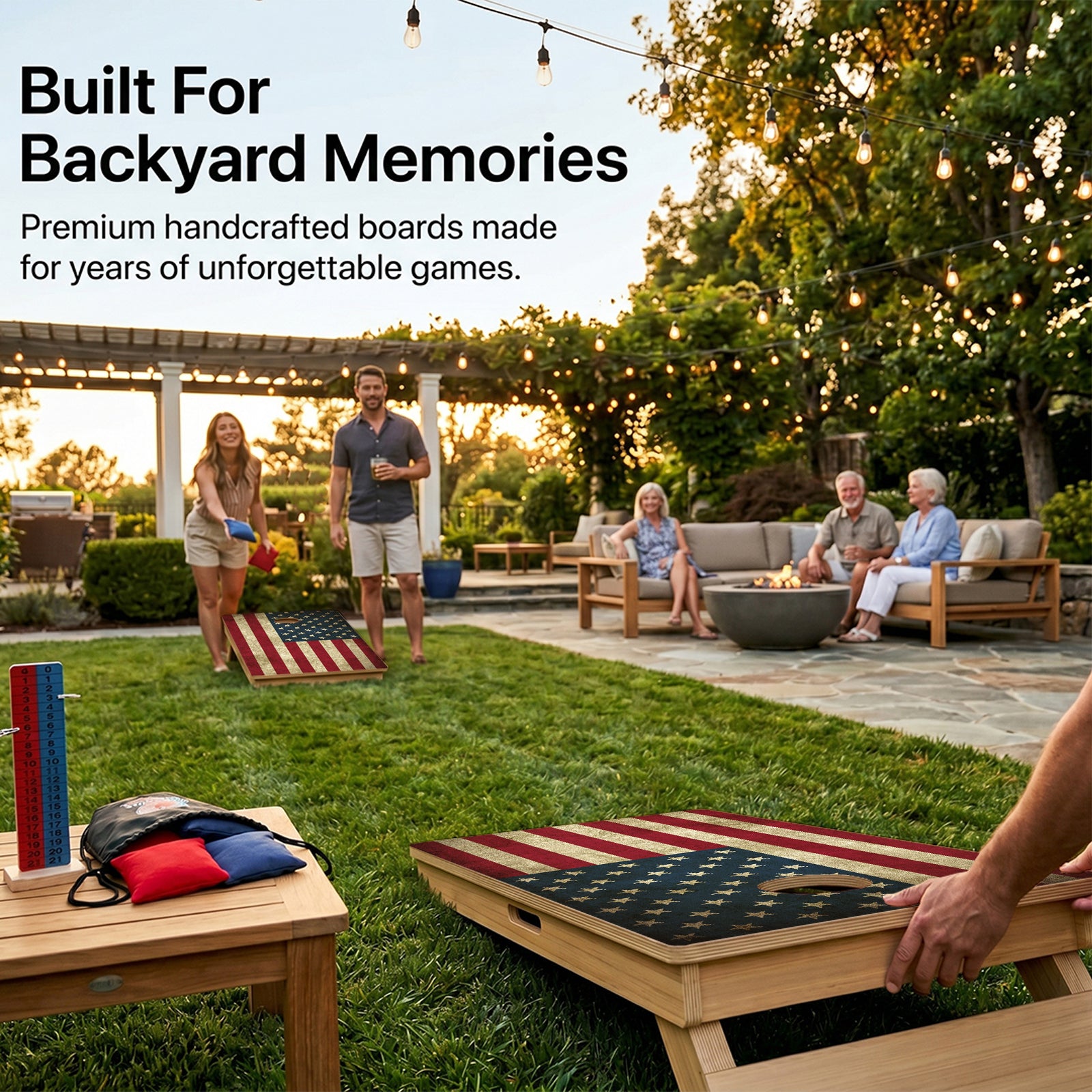 American flag Professional Cornhole Boards