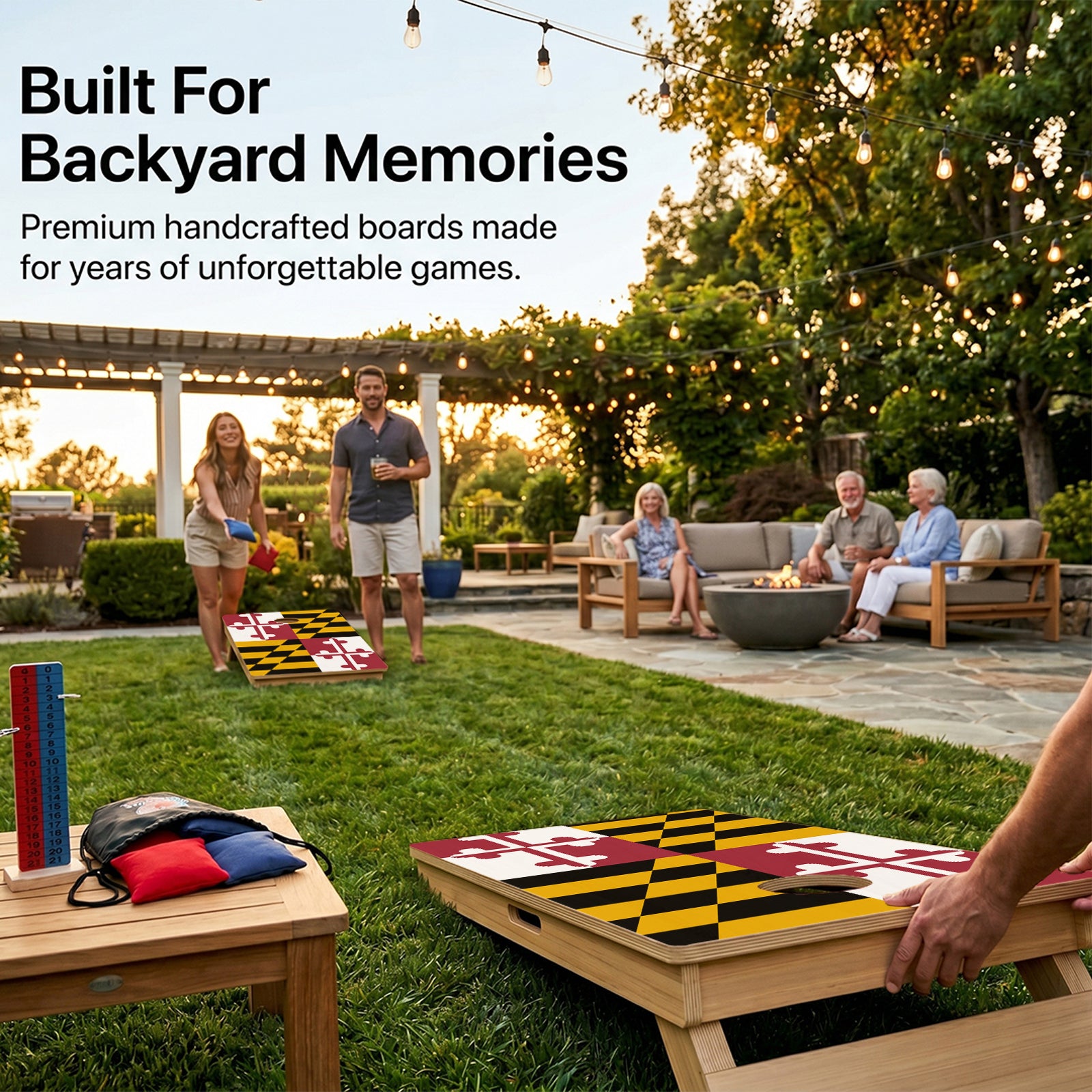 Maryland Flag Professional Cornhole Boards