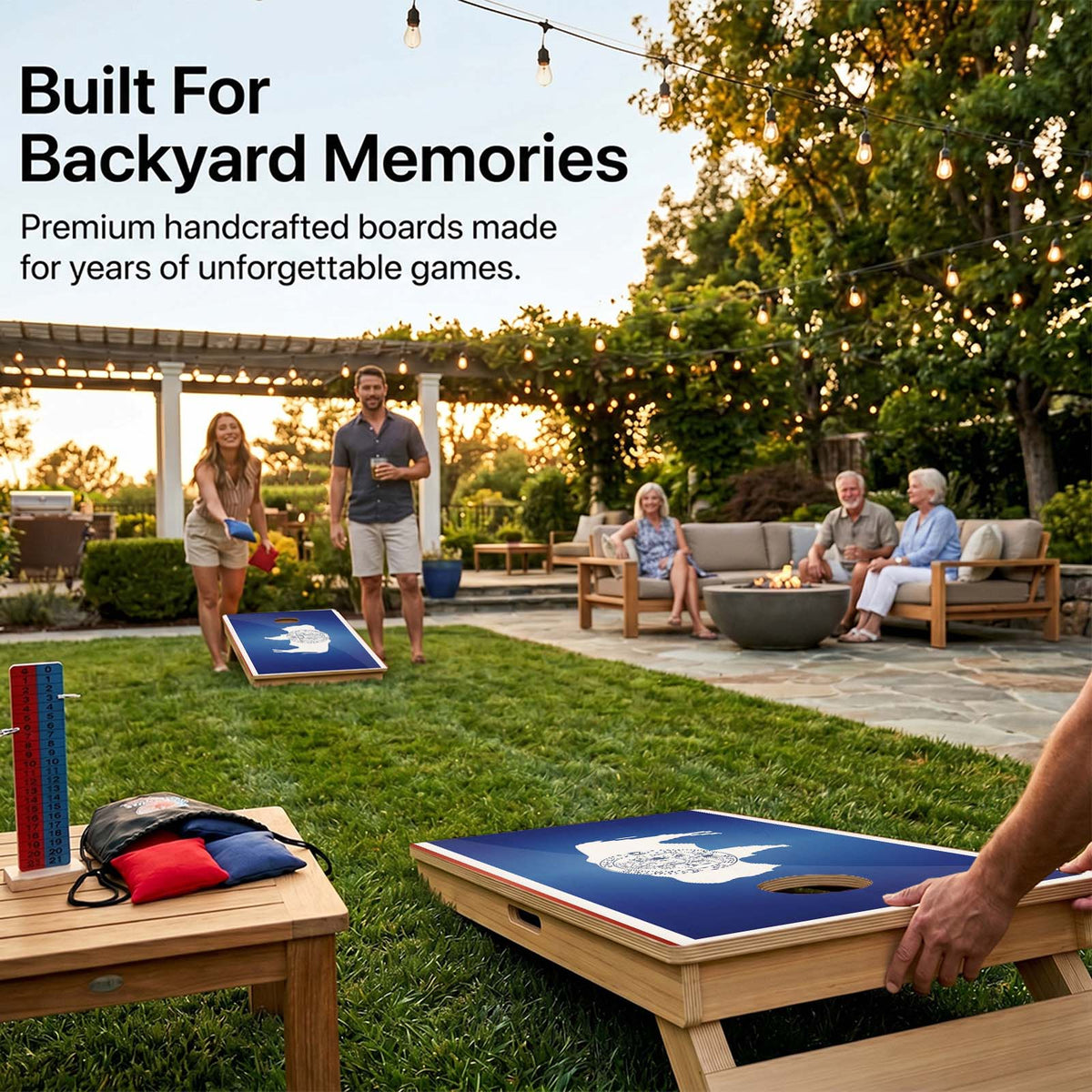 Wyoming Flag Professional Cornhole Boards