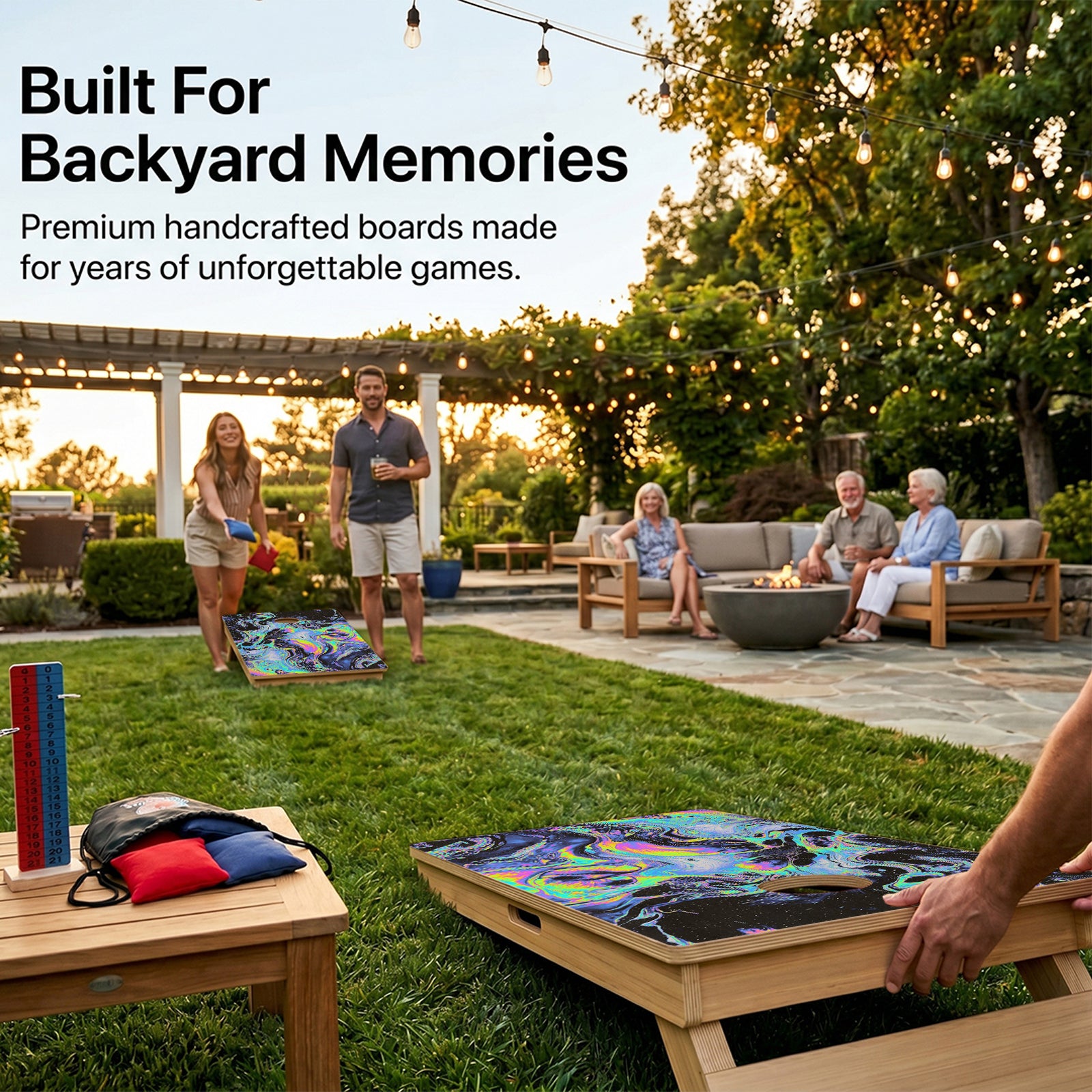 Paint Blasted Professional Cornhole Boards
