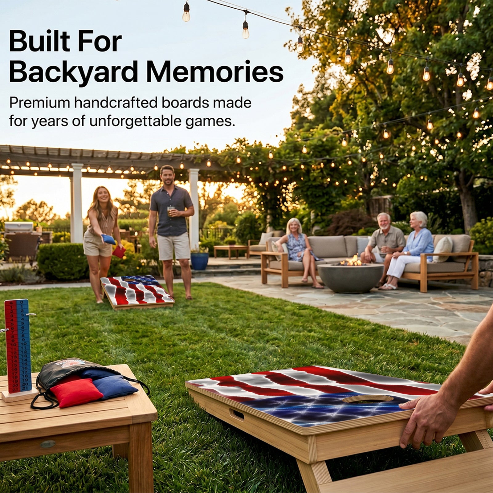 American Flag Professional Cornhole Boards
