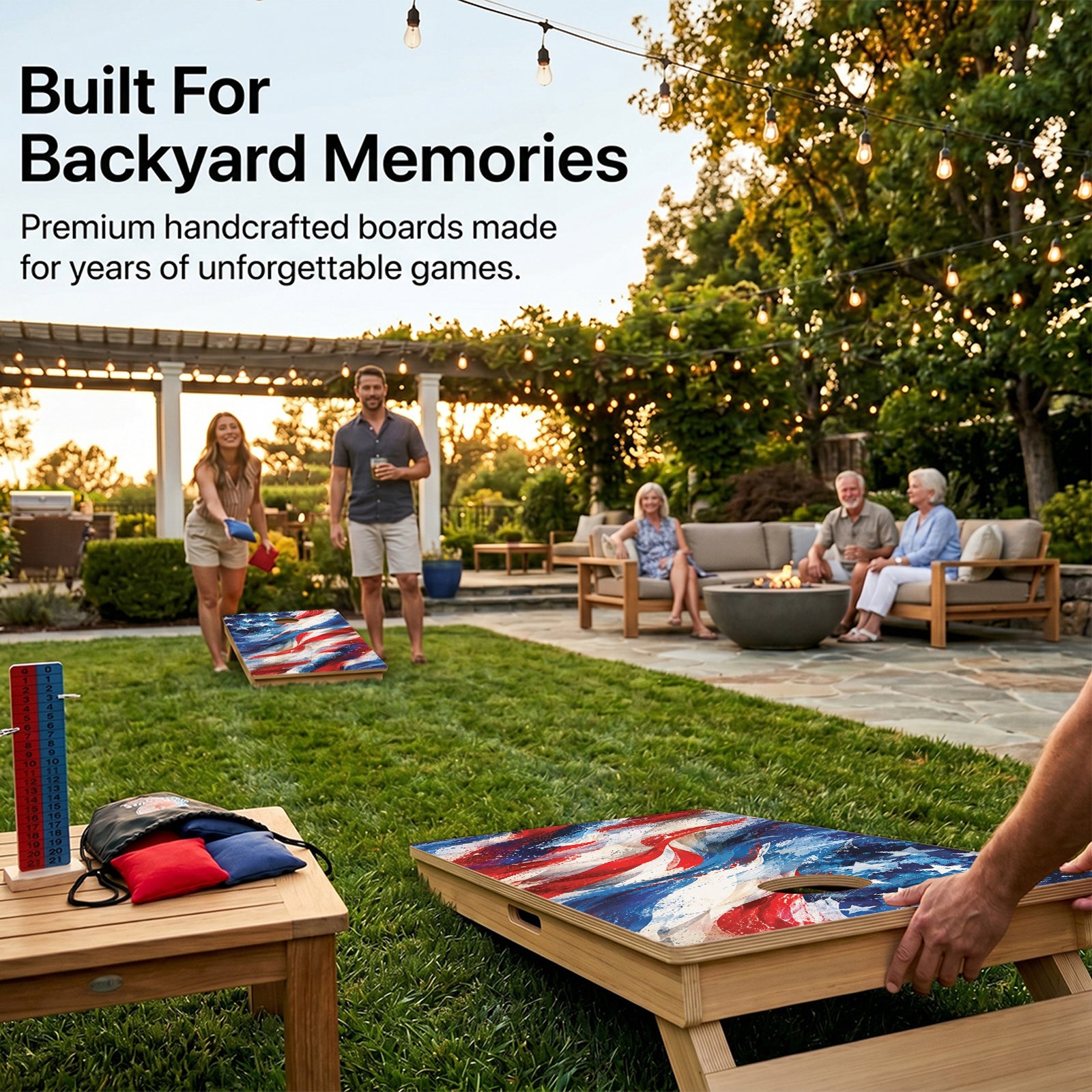 American Flag Professional Cornhole Boards