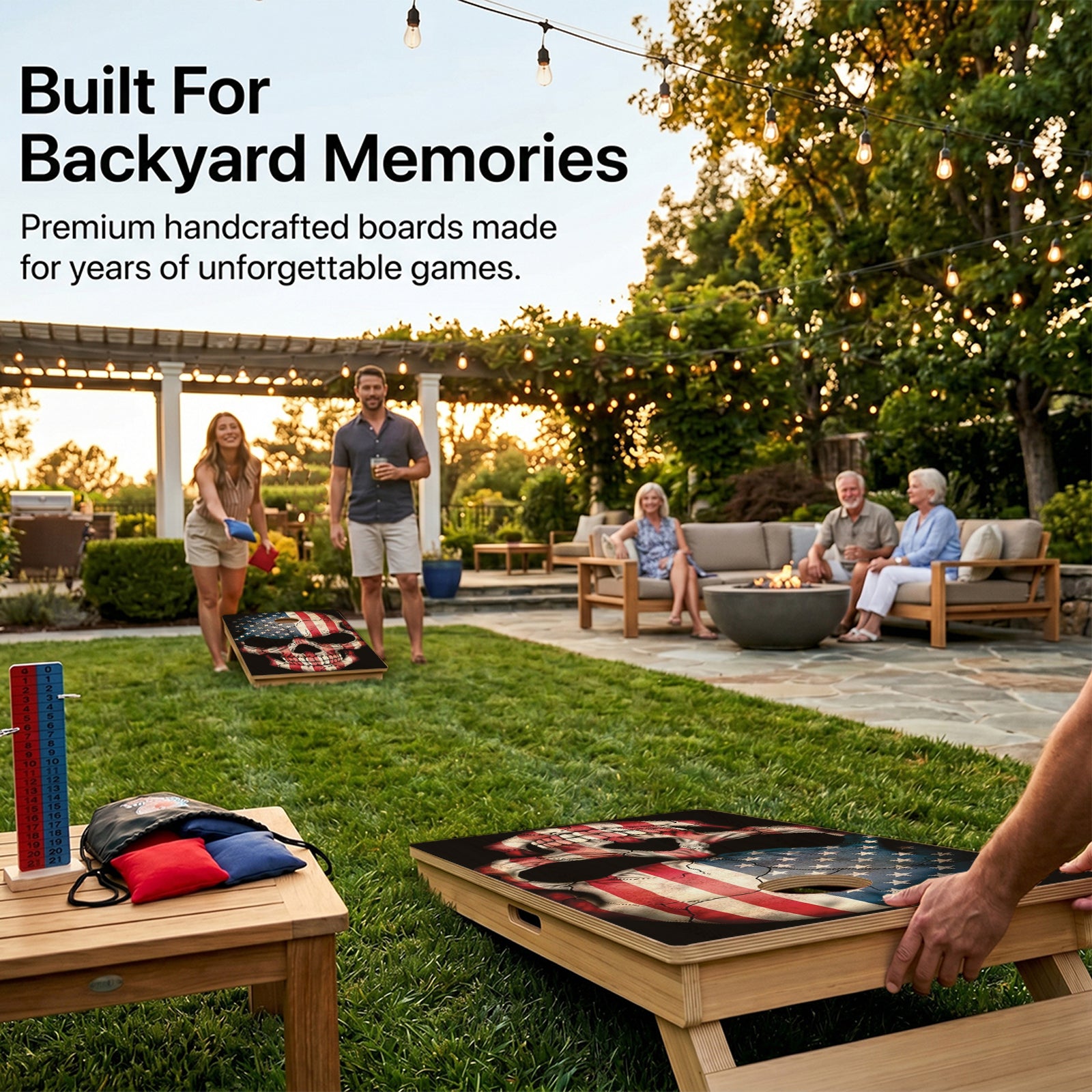 American Skull Professional Cornhole Boards