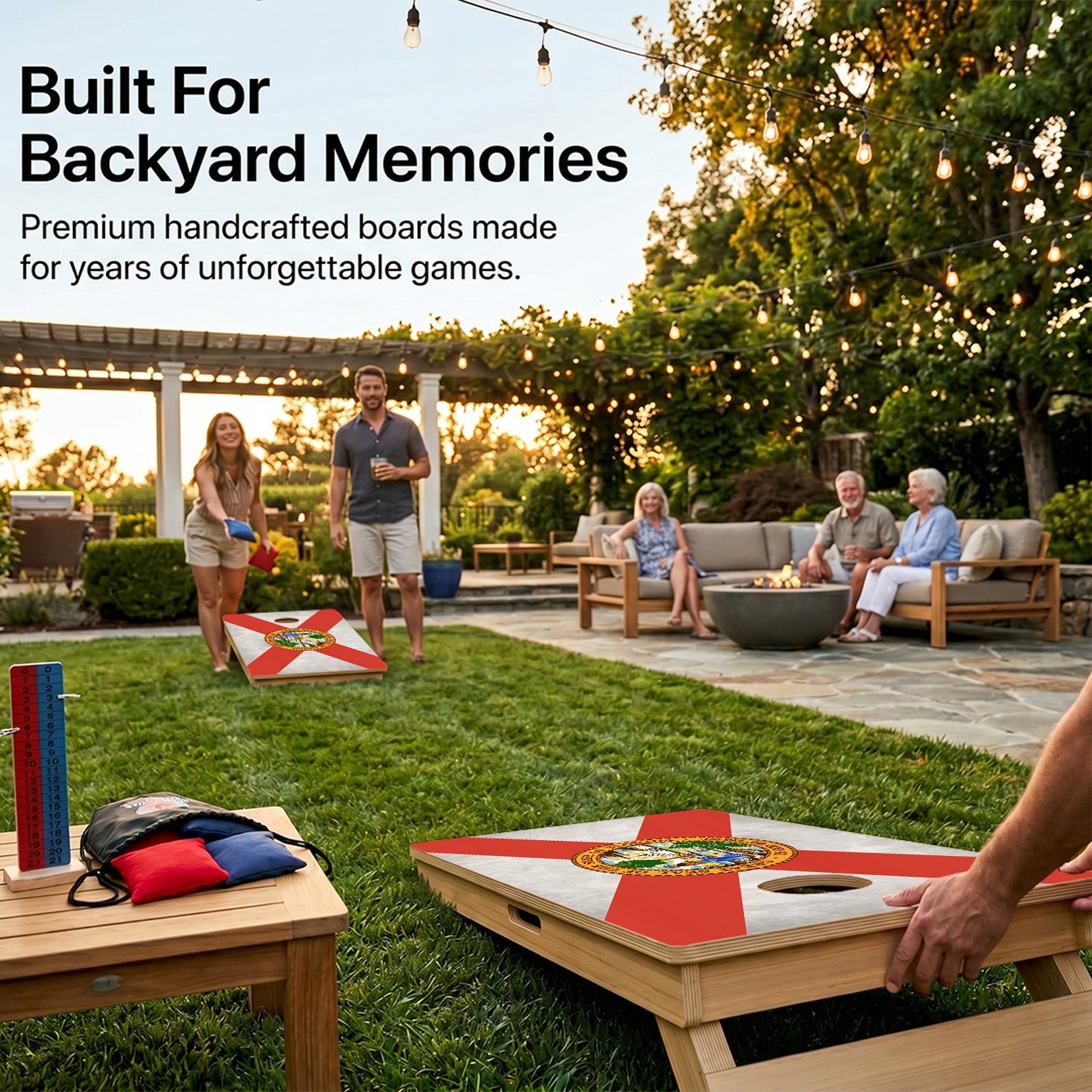 Florida Flag Professional Cornhole Boards