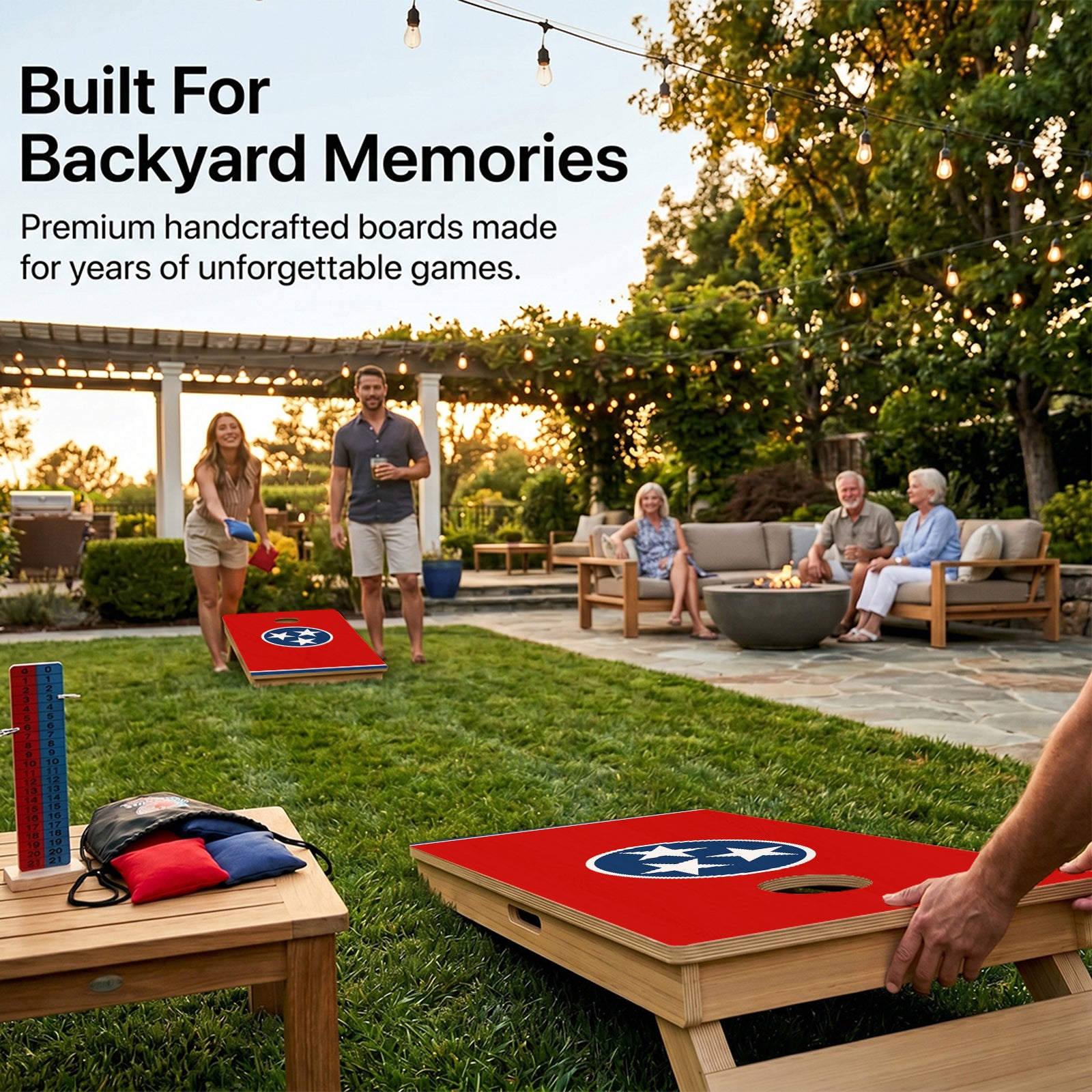 Tennessee Flag Professional Cornhole Boards